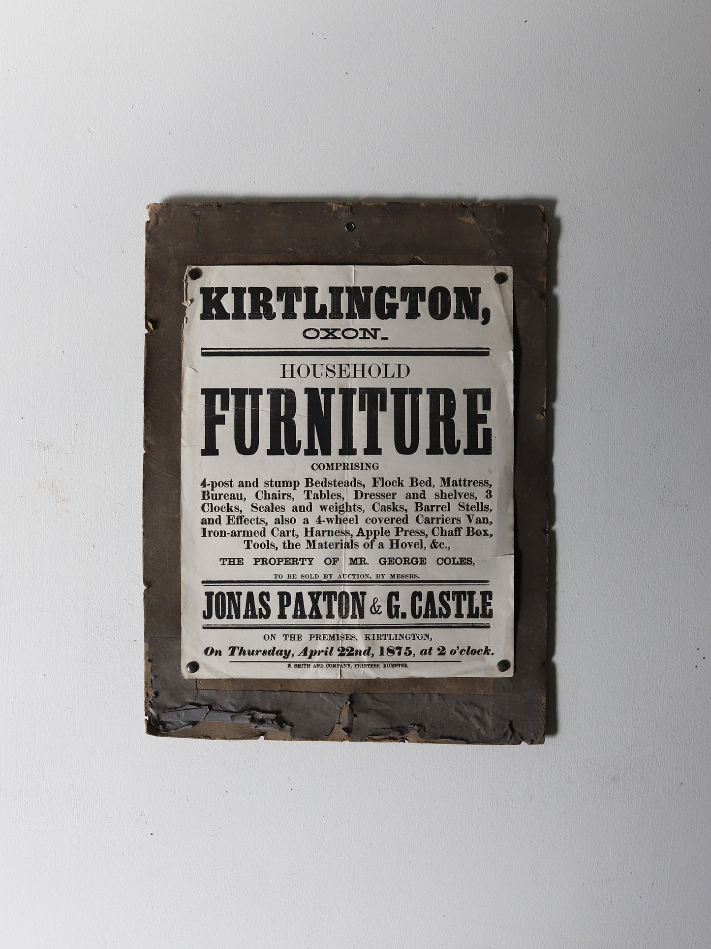 POSTER -KIRTLINGTON