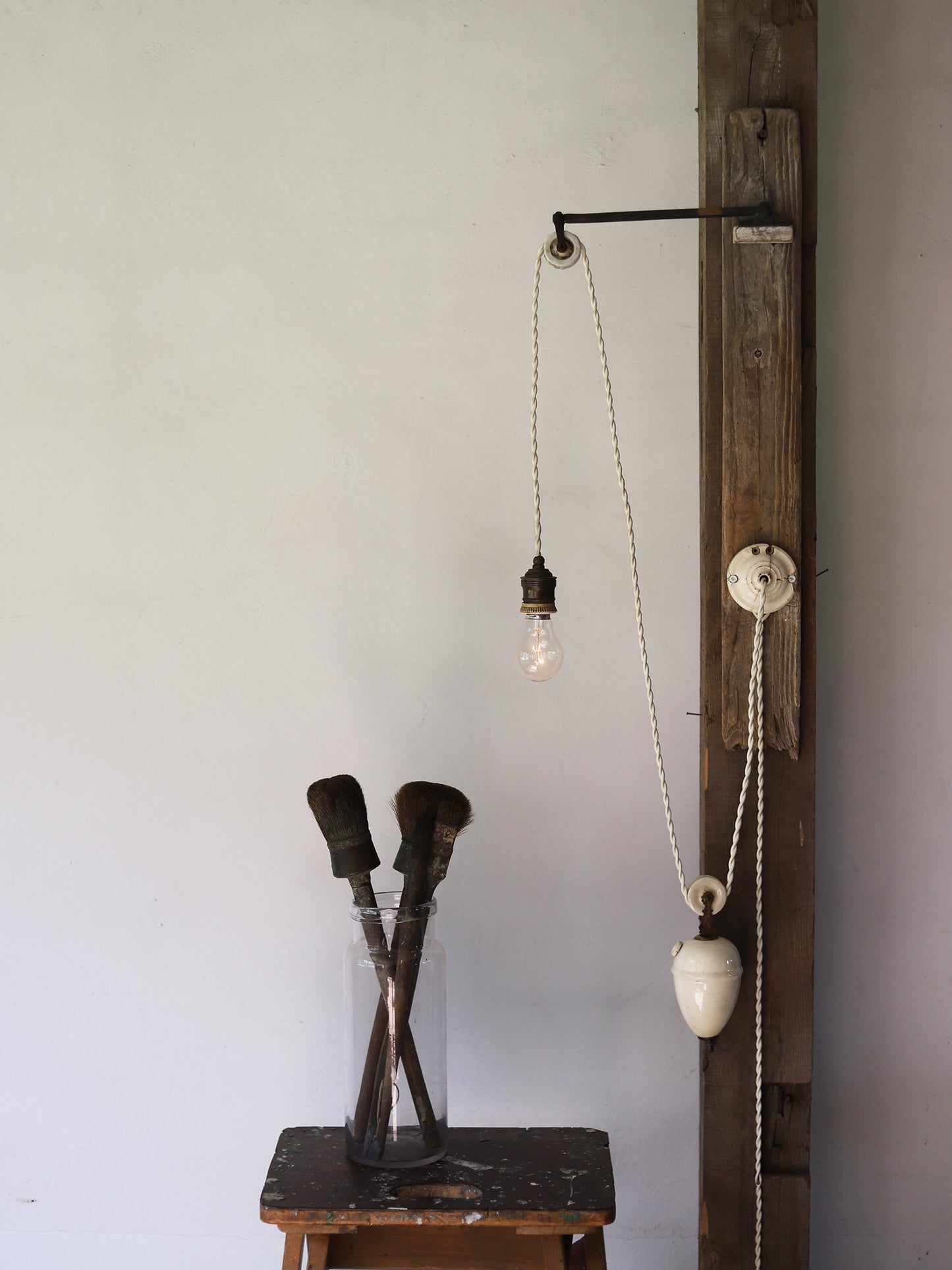 POTTERY LIFTING LAMP