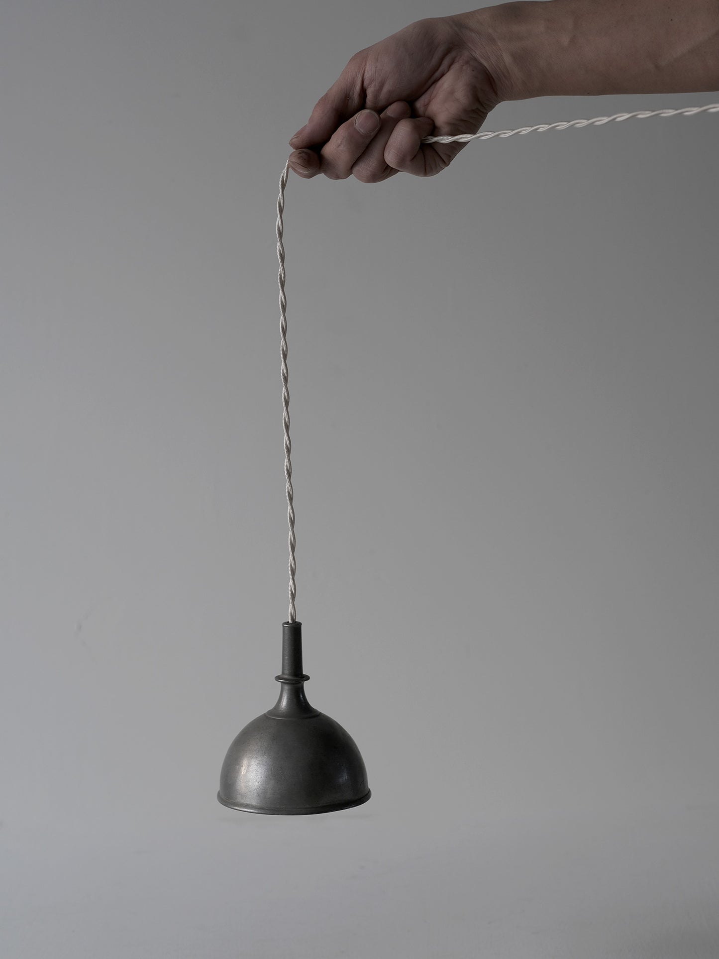 PEWTER FUNNEL LAMP : NO.2