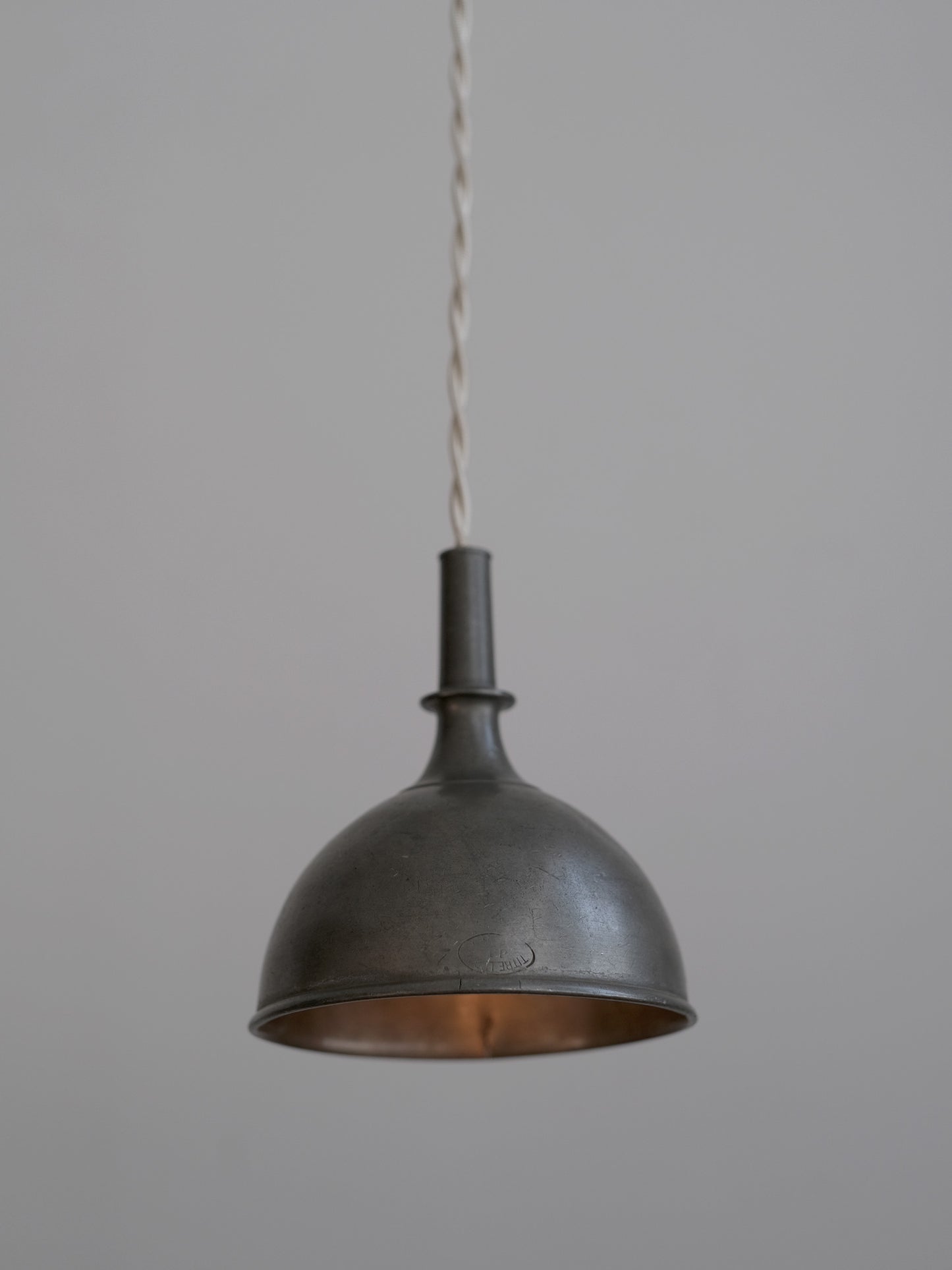 PEWTER FUNNEL LAMP : NO.2