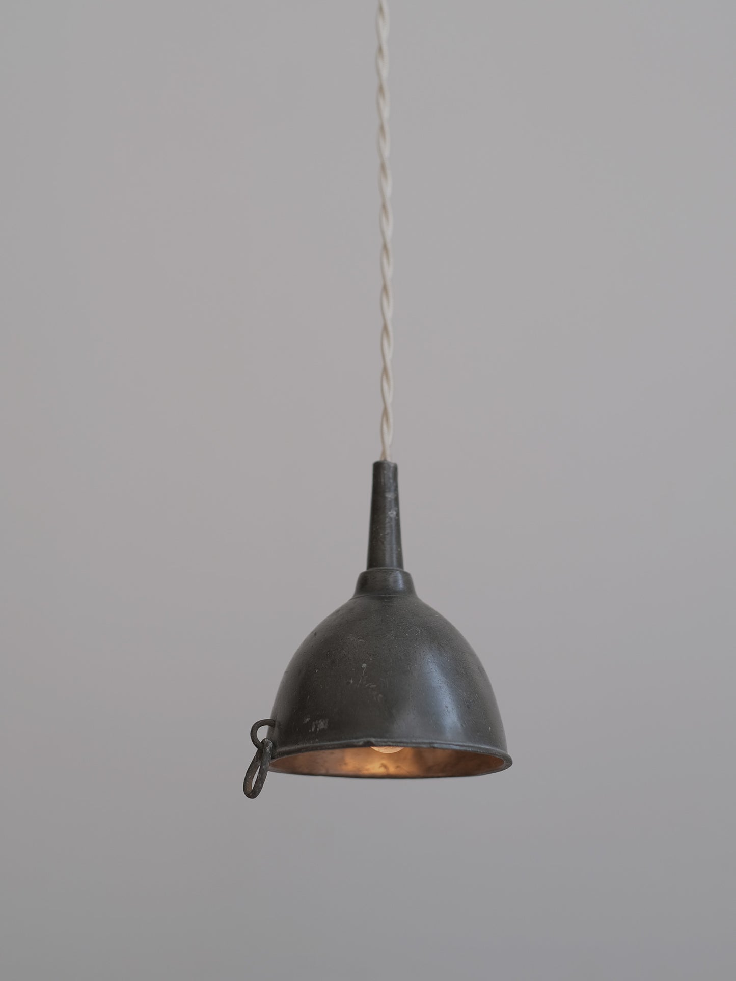 PEWTER FUNNEL LAMP : NO.3