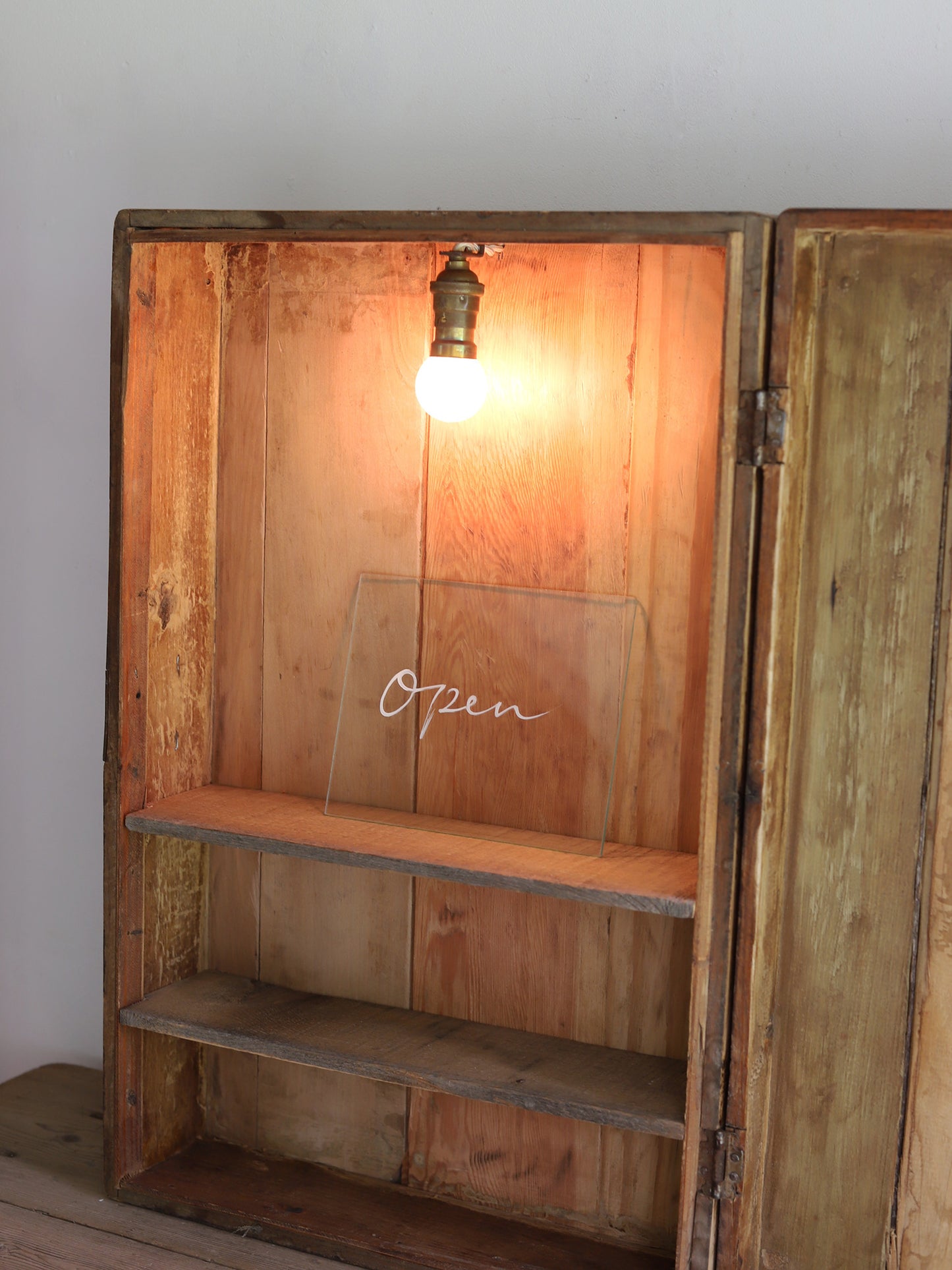 WOODBOX with LAMP