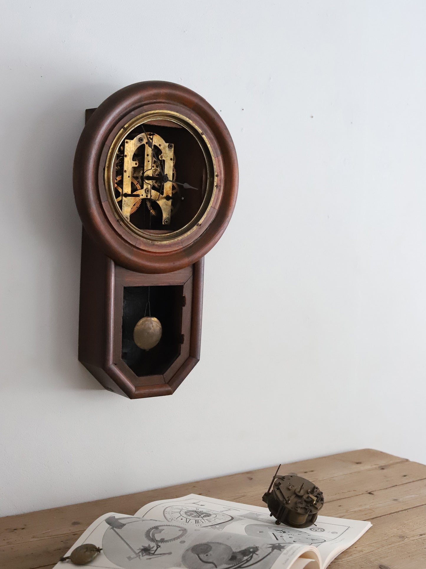 055 古時計と時計の中身と時計の本