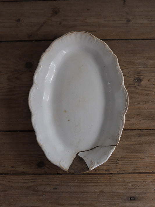 084 漆継ぎのオーバル皿