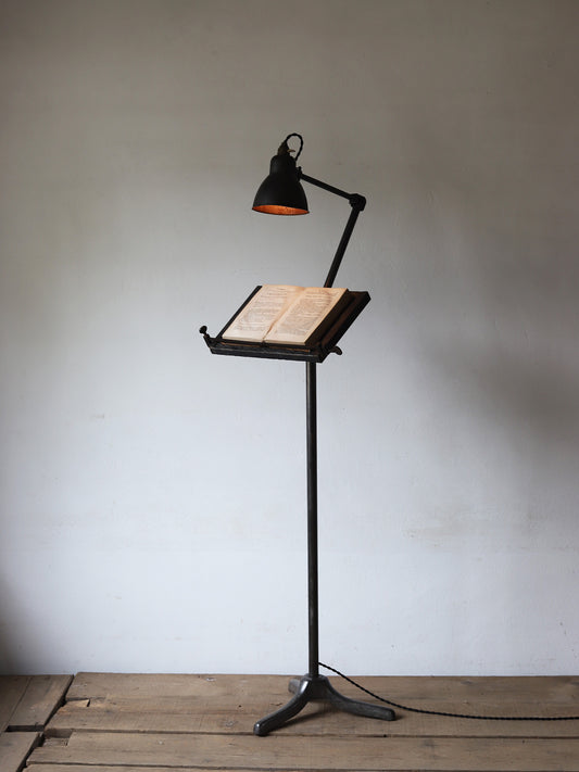 IRON STAND LAMP with BOOK STAND