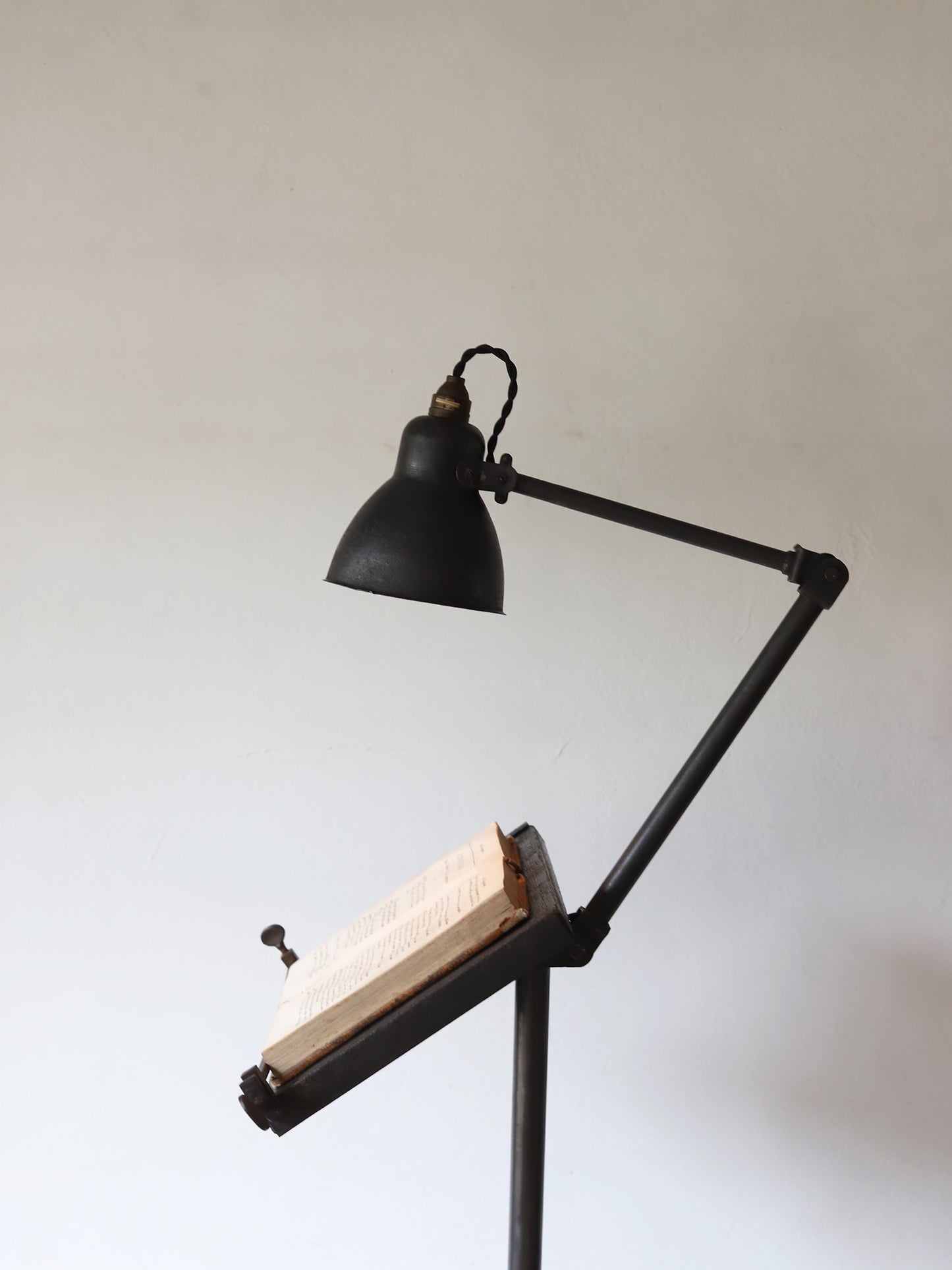 IRON STAND LAMP with BOOK STAND