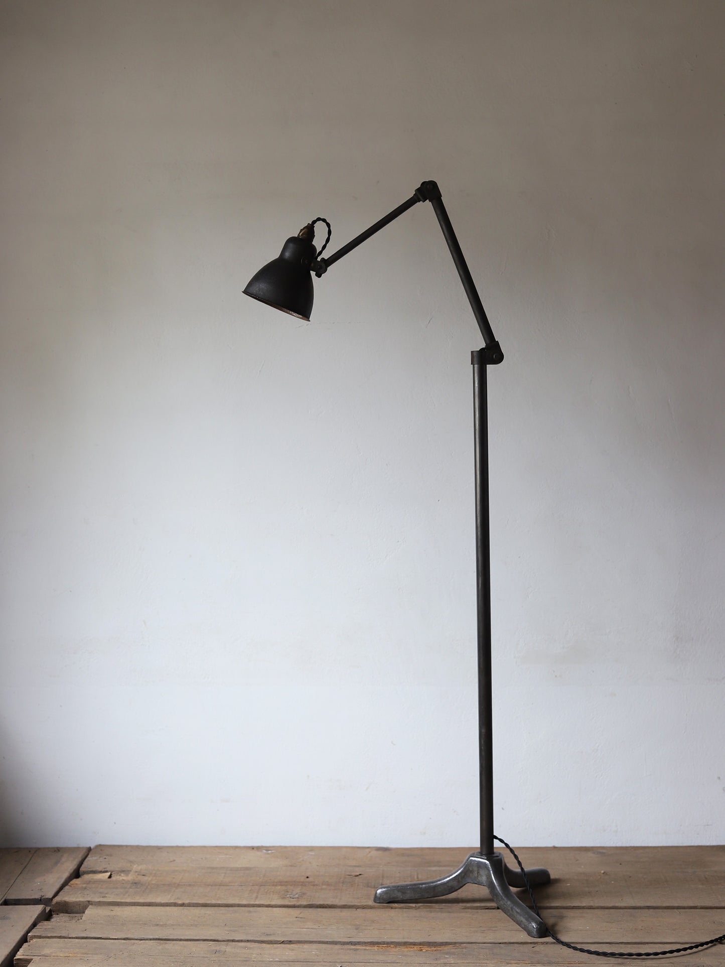 IRON STAND LAMP with BOOK STAND
