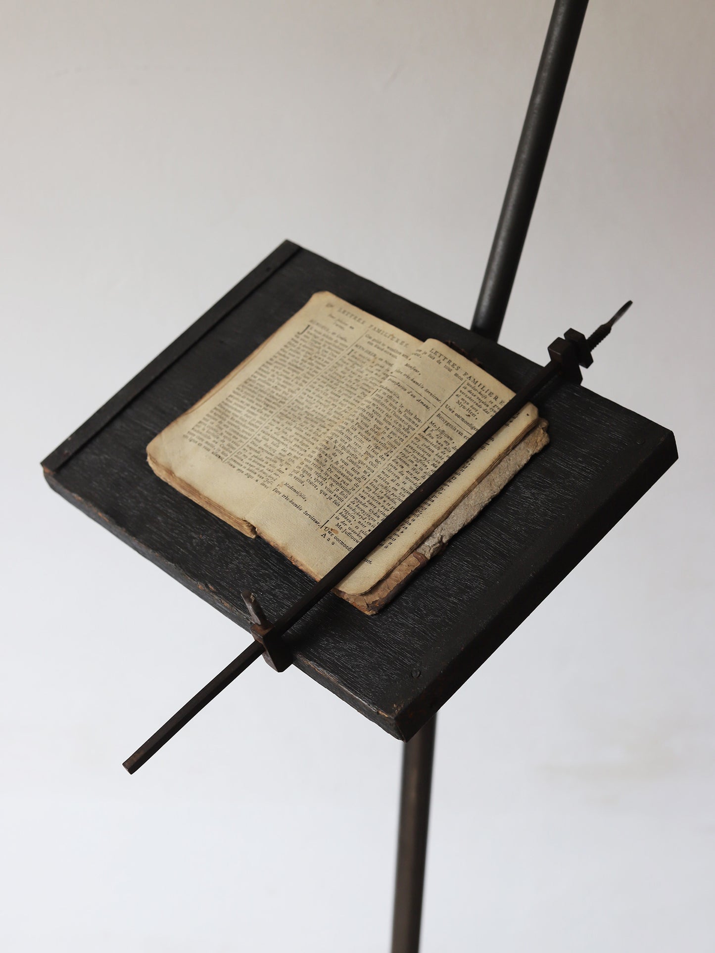 IRON STAND LAMP with BOOK STAND