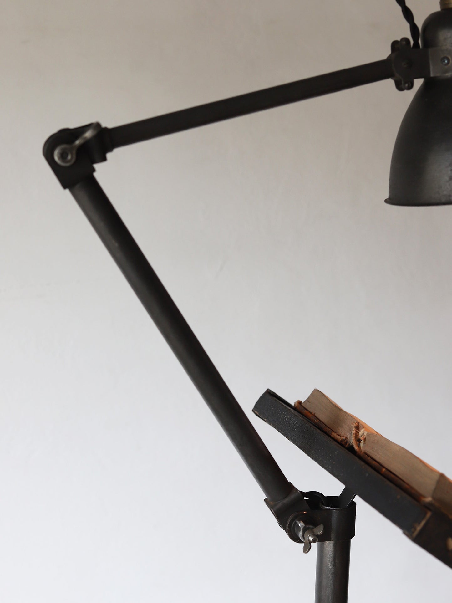 IRON STAND LAMP with BOOK STAND