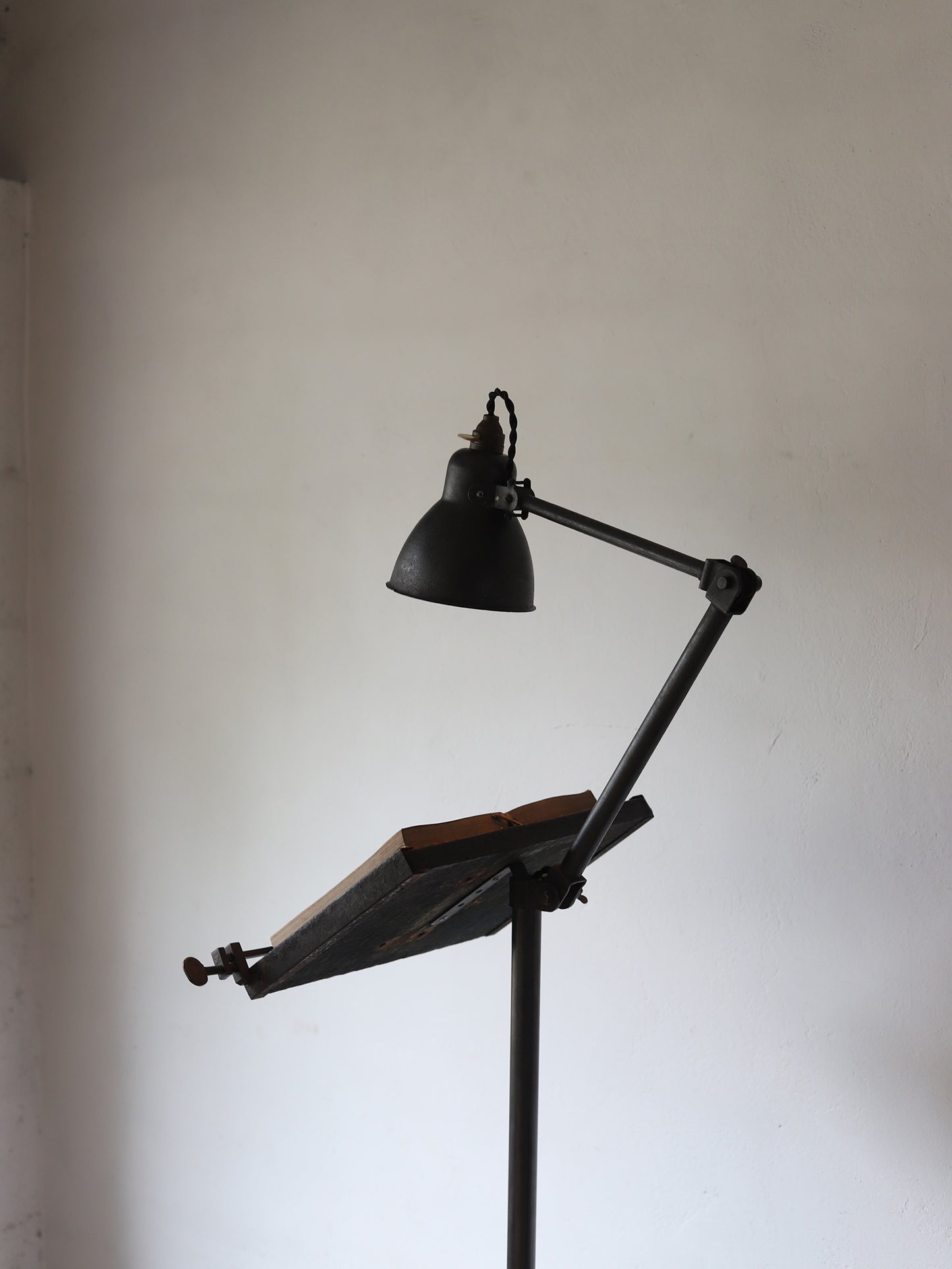 IRON STAND LAMP with BOOK STAND