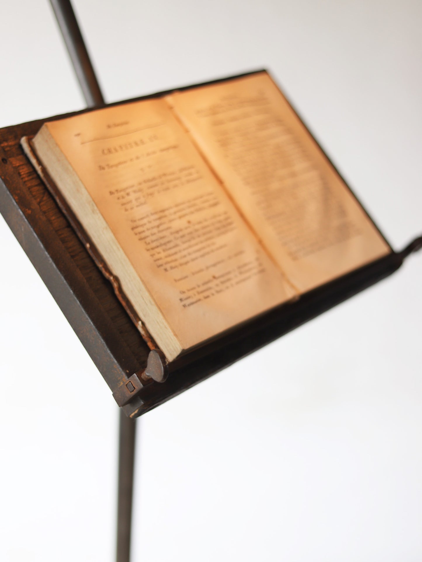 IRON STAND LAMP with BOOK STAND