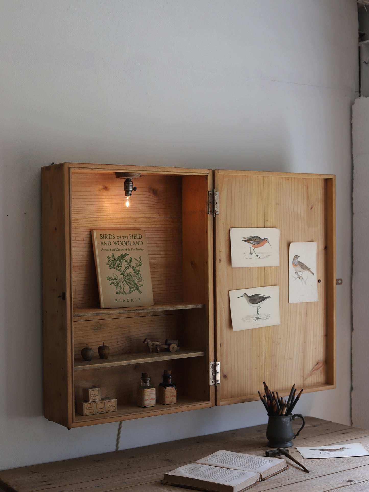 WOODBOX with LAMP