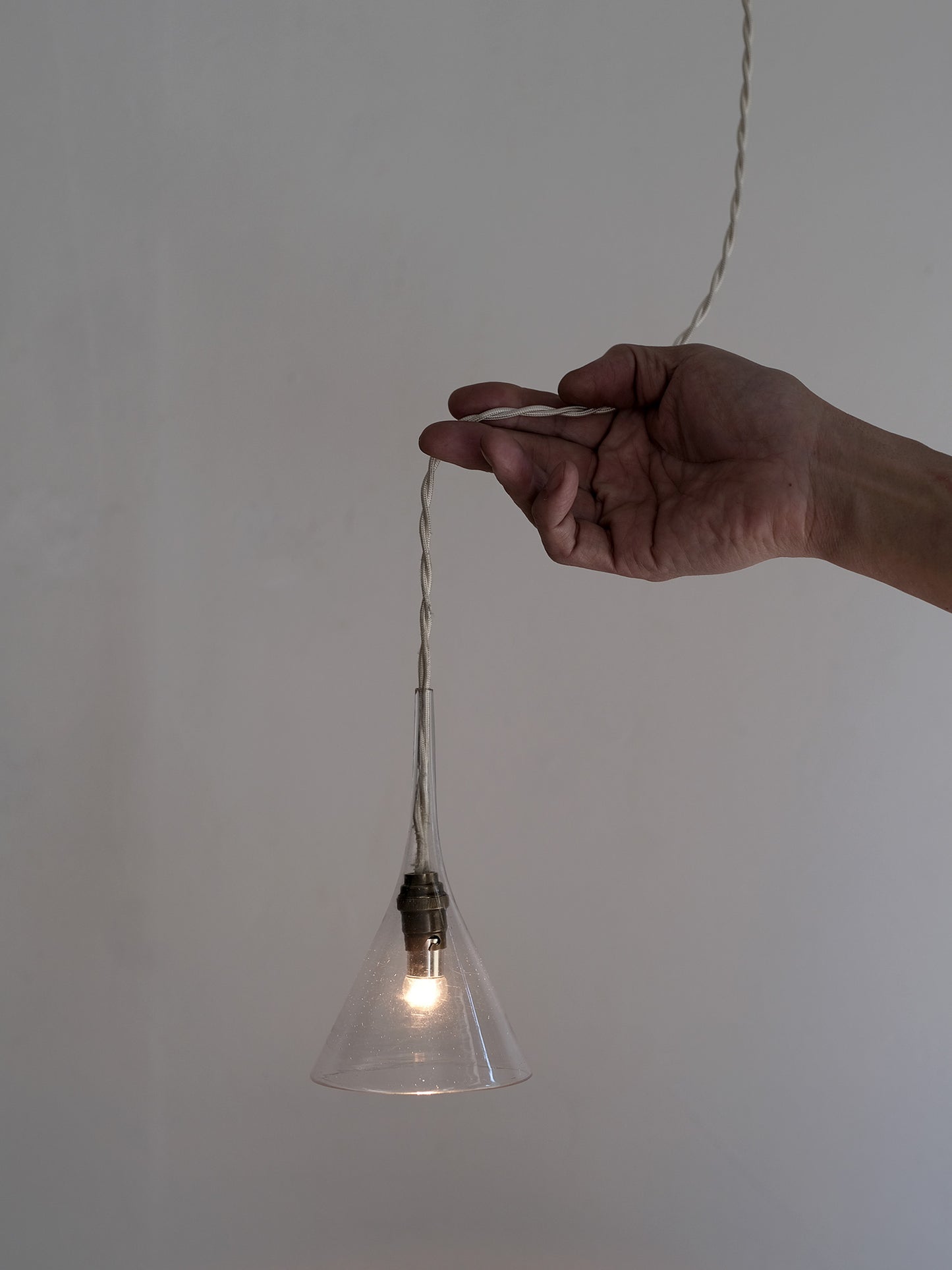 GLASS FUNNEL LAMP SMALL