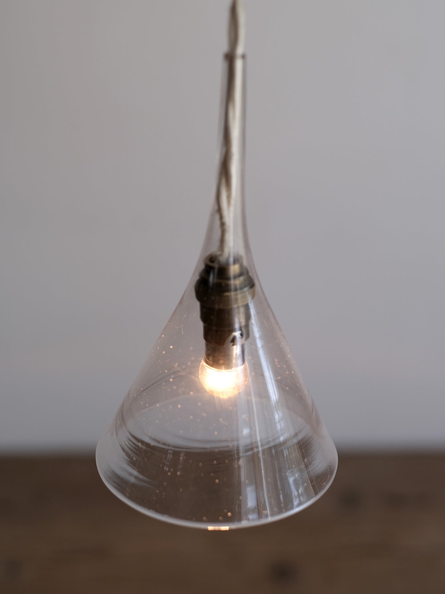 GLASS FUNNEL LAMP SMALL