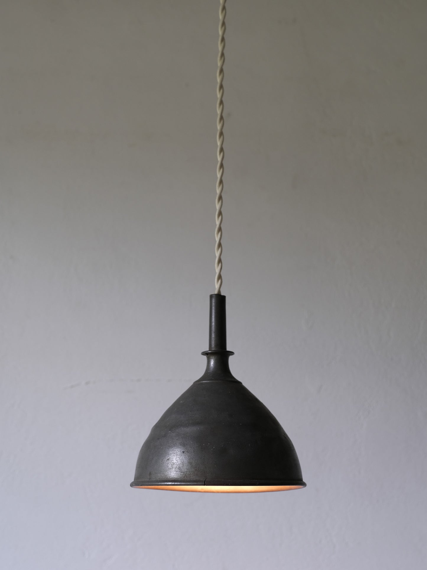 PEWTER FUNNEL LAMP : M