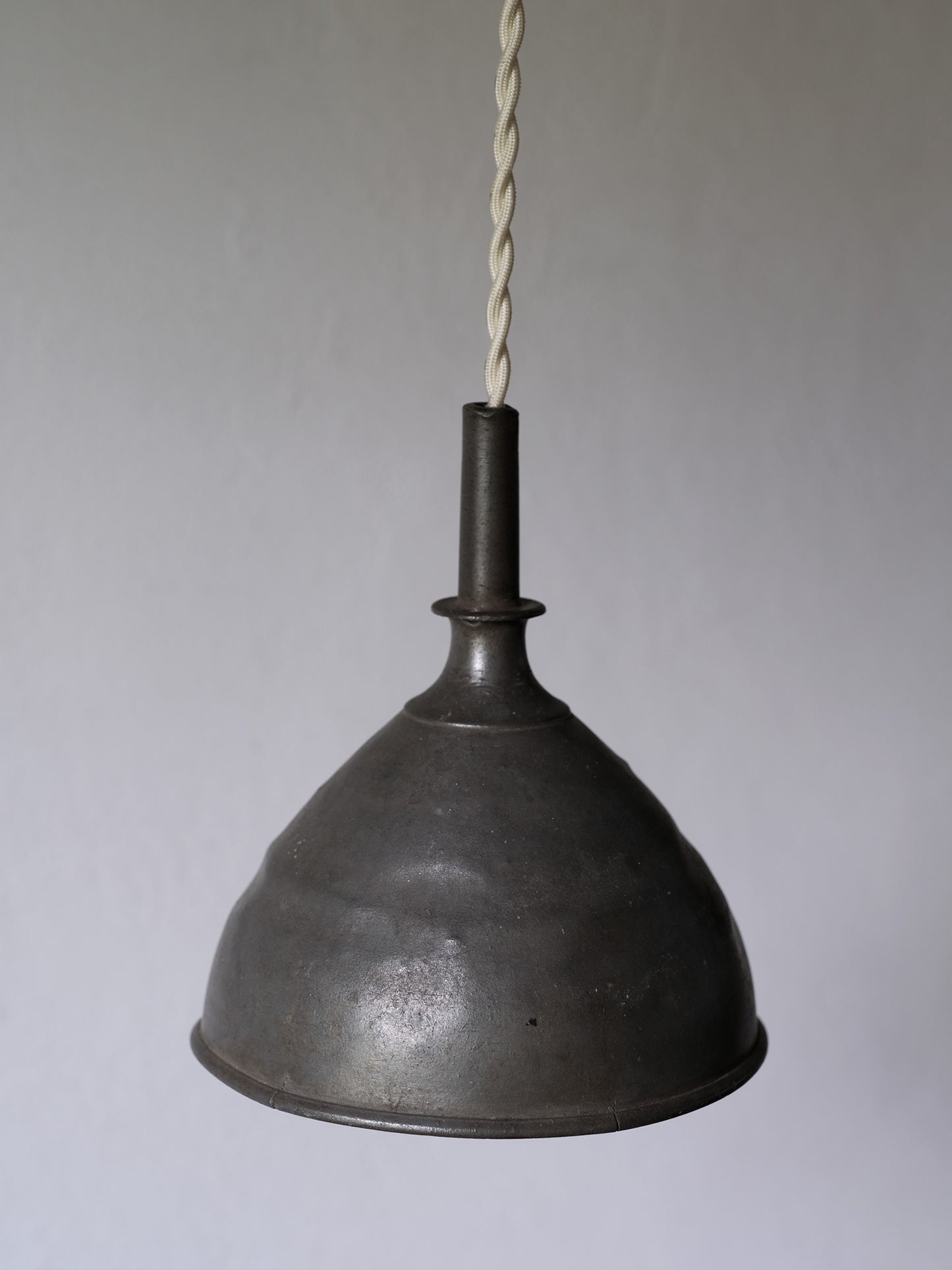 PEWTER FUNNEL LAMP : M