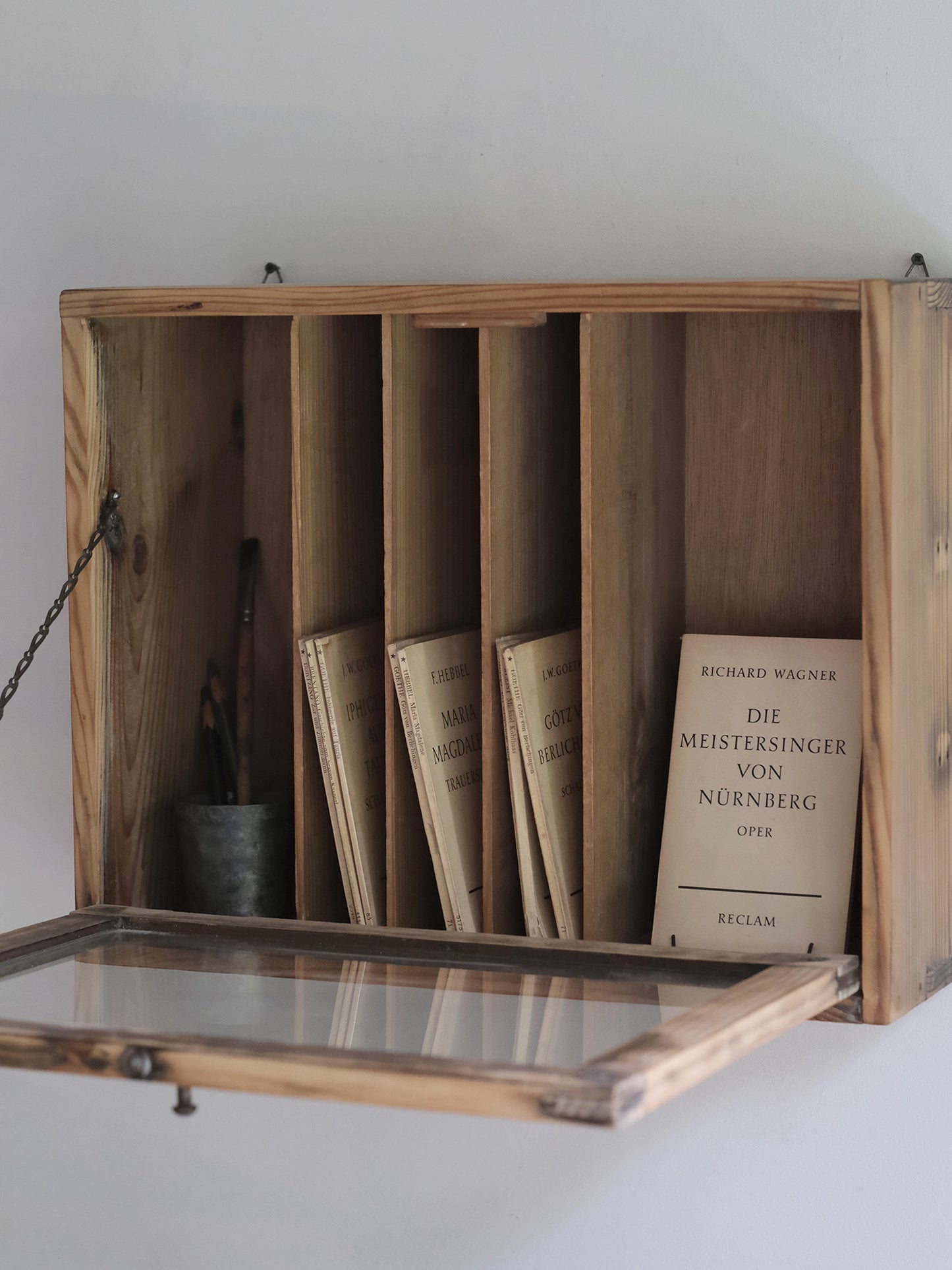 WALL MOUNTED GLASS CABINET
