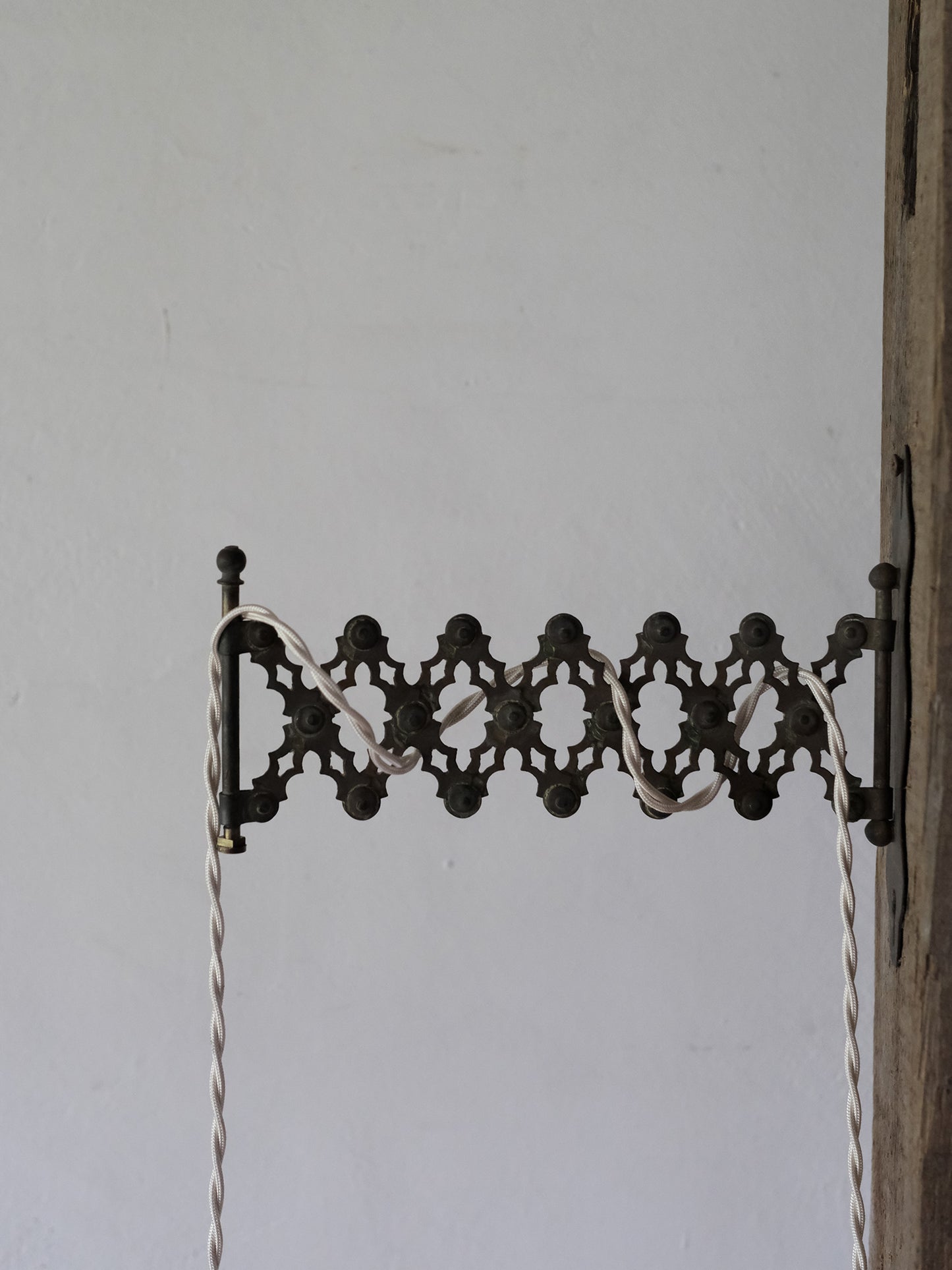 PEWTER FUNNEL LAMP & SWITCH