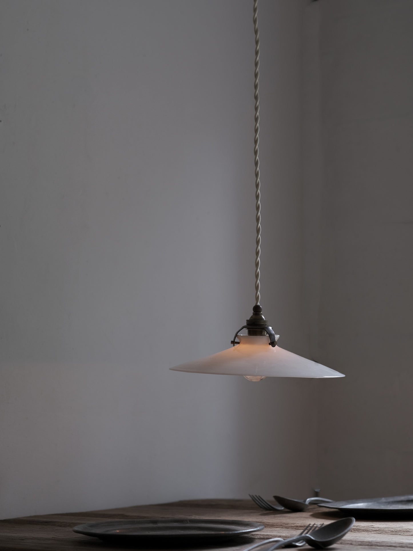 GLASS SHADE LAMP : D